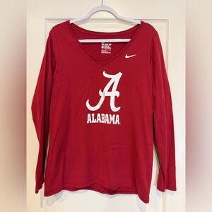 Nike Red V-Neck Athletic Tee